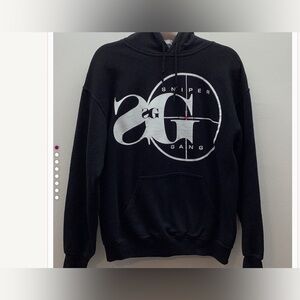 Sniper Gang Kodak Size Medium Logo Black Hoodie. Preloved